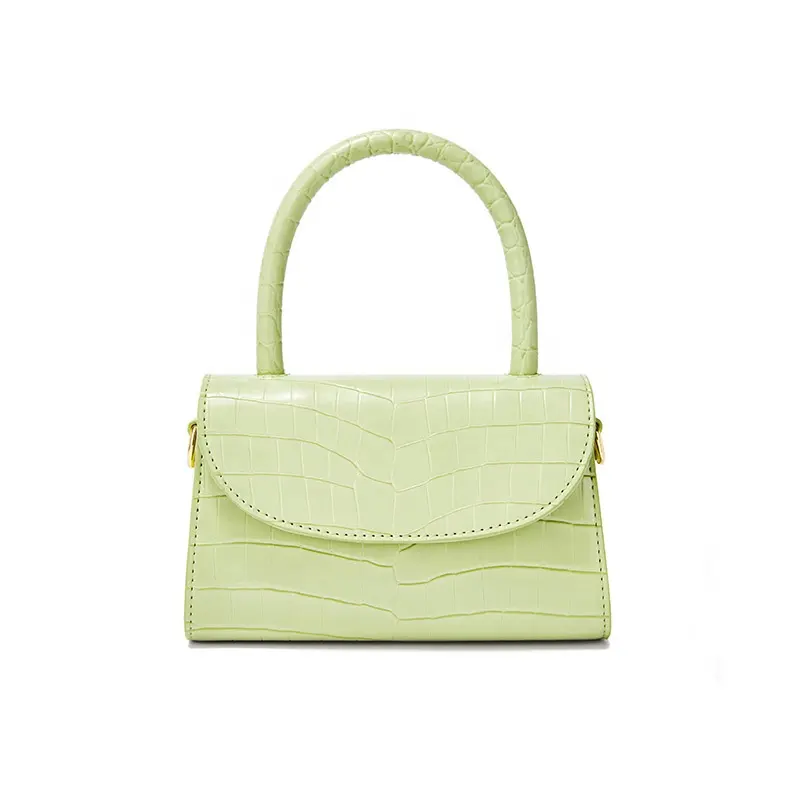 Crocodile Green leather bags lady mini hand bags luxury boutique women sling small jelly handbag for girls