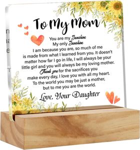 Positive Acrylic Bear Plaque - Inspirational Desk Decor For Office, Home, Mental Health Gift