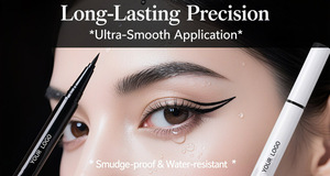 Lilywild líquido OEM Etiqueta Privada delineador de ojos pluma punta fina pigmento mate delineador de ojos lápiz negro líquido delineador de ojos a prueba de agua - Product Image 4