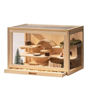 Wooden hamster cages, large acrylic hamster cages, habitats with hiding places and <b>ladders</b>, guinea pig cages. - Product Image 1