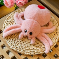 Boneka Laba-laba Ekor Merah Mainan Halloween Boneka Kain Lucu Alternatif Kecil Simulasi Isi Kapas PP