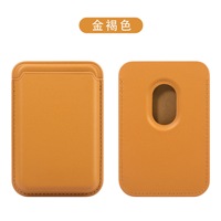 Tempat Kartu Kulit PU Desain Sederhana Logo Kustom Berkualitas Tinggi Dengan Magnet Untuk iPhone 17 16 15 Dompet Kartu Pop Up B-4528