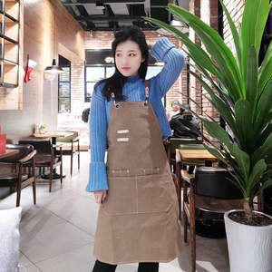 Tablier de barbecue en toile Tablier à outils avec logo personnalisé Tabliers de jardin avec poches à outils - Product Image 6