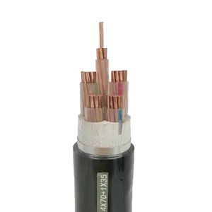 Retardant Steel Strip Armored Cable 4+1 Cores 70mm 35mm Low Voltage PVC Sheathed Copper Power Cable