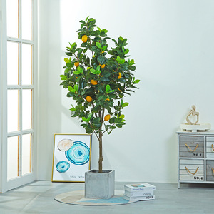 Plante artificielle d'intérieur de style nordique en pot sur pied avec fruits pour la décoration du salon et des magasins - Product Image 4