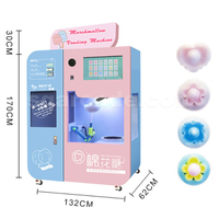 Distributeur mobile de bonbons à fleurs fonctionnant avec des pièces de monnaie aux philippines/distributeur automatique de barbe à papa/distributeurs intelligents