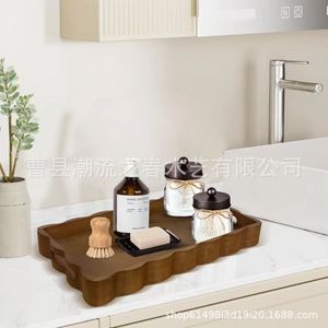 New cross-border style wooden lace <b>tray</b>, household <b>tea</b> <b>tray</b>, dessert <b>tray</b>, hotel dining <b>tray</b>, portable wooden <b>tray</b>, dried fruit - Product Image 4
