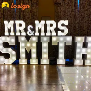 定制婚礼巨型情书灯泡字母标志led字幕标志