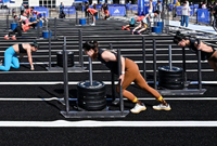 Support de rangement robuste pour équipement de gym Hrx Sled et Hrx Turf, organisateur de plaques de poids et de kettlebells pour équipements de gym