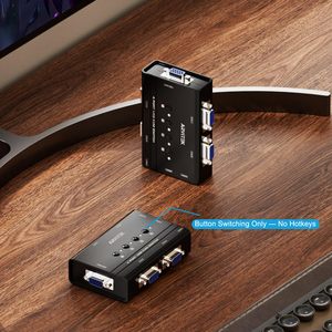 สวิตช์ VGA KVM 4 พอร์ตพร้อมสายเคเบิล, สวิตช์ USB VGA สำหรับคอมพิวเตอร์ 4 เครื่องแชร์จอภาพ 1 เครื่องและอุปกรณ์ USB 3 เครื่อง, 1920*1440, ไม่มีปุ่มลัด - Product Image 2