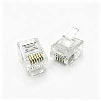 Conector Modular RJ12 6P6C para Cable de Comunicación de Alarma Telefónica