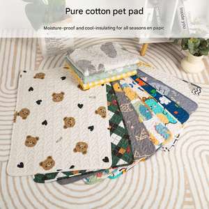 Kediler köpekler için tüm sezon yüksek kalite kadife Pet yatak baskı hayvan Mat uyku için sınır ötesi kafes platformu köpek malzemeleri - Product Image 5