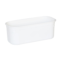 Boîte à glace durable de 4,5 litres en PP, bac à gelato, boîte de rangement en plastique PP de qualité alimentaire pour les salons de glaces haut de gamme