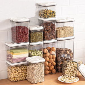 Contenants de rangement transparents pour réfrigérateur avec couvercles hermétiques, <span class=keywords><strong>bocaux</strong></span> de conservation en plastique empilables pour les collations et les restes - Product Image 2