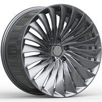 Vente directe d'usine, jantes monobloc en alliage d'aluminium forgé, finition gunmetal brillant, pour BMW G30 530i