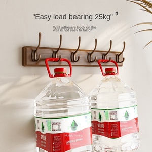 Nordic Style Massief Hout Niet-Geperforeerde Kleding Haak Voor Hal Of Toegangsdeur Opslag Achterste Rek Voor Sjaal Sleuteltas Organizer - Product Image 2