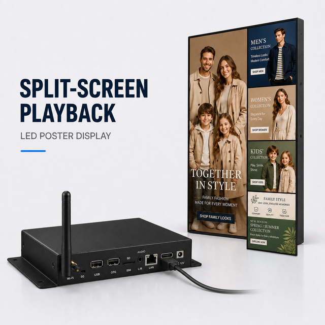 Asi 1080P 4K Metal Case Advertising Media Tv  Android Media With Free CMS Software