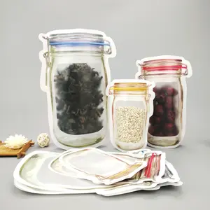 Bolsa estampada de jarra mason, bolsa reutilizável para comida fresca