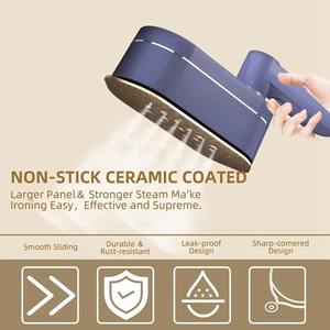 Plancha de vapor portátil para ropa, tres en uno, vertical, giratoria, para uso en seco y húmedo, pequeña, para viajes y el hogar. - Product Image 2