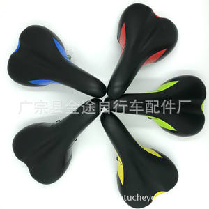 Sillín de Bicicleta Jintu con Diseño Cóncavo y Rebote Cómodo para Bicicleta de Montaña y Carretera, Unisex para Adultos, Negro con Detalles en Color - Product Image 5