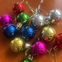 Boules de Noël 2026 écologiques non toxiques, réfléchissantes, brillantes, pigmentées or, argent, rouge, vert, bleu, fabriquées en usine