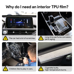 Pour Chery Tiggo 8 2019-2020 Film Transparent TPU <span class=keywords><strong>voiture</strong></span> intérieur autocollant Center Console engrenage écran tactile tableau de bord panneau - Product Image 4