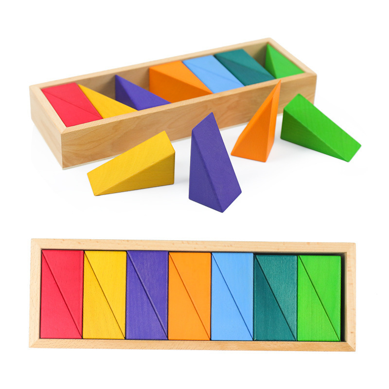 Rainbow triangle building blocks