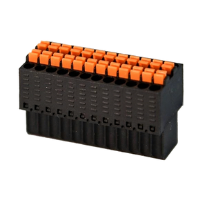 KF2EDGKEF-2.54mm Pitch 2 Pins Black Orange 28-20AWG Copper PA66 Insulation 5A Push-In/Plug-In <b>Terminal</b> Block 8MM Stripping - Product Image 3
