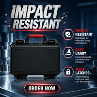 Étui de transport rigide en plastique imperméable de petite capacité haut de gamme pour imprimante/projecteur avec insert en mousse personnalisé de haute qualité