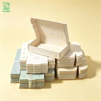 Boîte de papier d'expédition d'emballage biodégradable en gros boîte d'expédition postale bleue