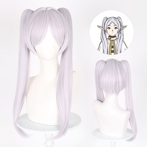 Perruque de cosplay Frieren <span class=keywords><strong>Sousou</strong></span> No Frieren, longue et droite, couleur lavande clair, en fibre synthétique résistante à la chaleur, pour costume d'anime, sans dentelle, style manga - Product Image 1