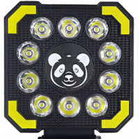 Nouveaux phares de travail LED tout-terrain en aluminium de 4 pouces avec DRL 6000K 16W 12V, montage universel pour camion, voiture, moto