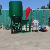 Ligne de production d'aliments pour animaux d'élevage YIPU 300-2000 kg/h Mélangeur vertical électrique en acier inoxydable pour aliments pour poulets/porcs/bovins