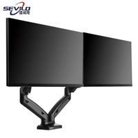 Support de bureau en métal pour ordinateur portable et double moniteur avec support pour ordinateur