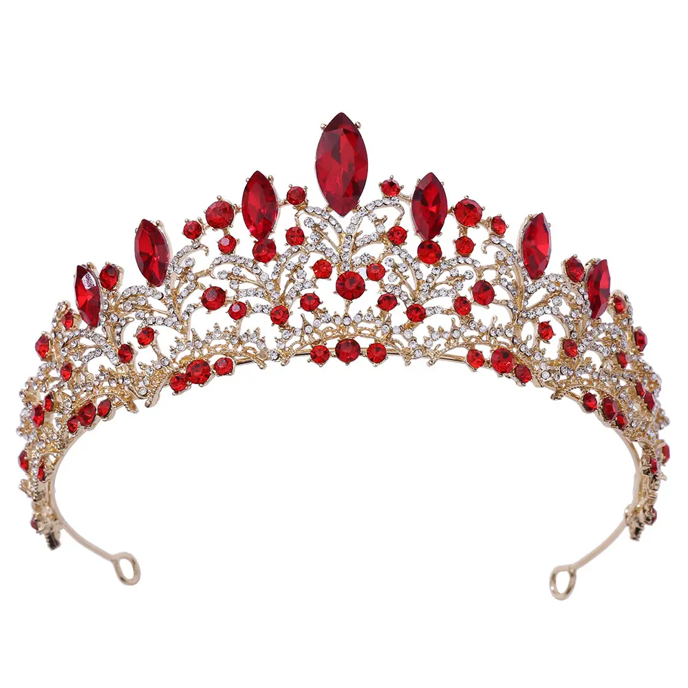 Tiara y corona con diamantes de imitación de cristal ZG-212 para mujer, accesorios para el cabello de princesa para boda