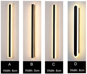 Lampada <span class=keywords><strong>da</strong></span> Parete LED Lineare per Esterni, Moderna, 3000K <span class=keywords><strong>Luce</strong></span> Calda, 110V-220V, Applique LED Lunga - Product Image 6