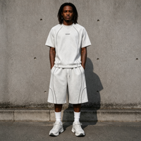 Ensemble deux pièces personnalisé pour homme : survêtement d'été en coton 100 %, t-shirt ample et short long – Vente en gros de streetwear pour homme