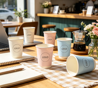 Gobelets à café isothermes personnalisés à double paroi, biodégradables, recyclables, en papier kraft, qualité alimentaire, imprimés offset/flexo