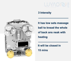 LUYAO Elektrisches Vibrations-Massagekissen Shiatsu Tiefenknetend Beheizt Nacken- und Rücken-Autositz-Massagegerät mit Luftdruck - Product Image 5