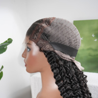 Perruques bouclées profondes en cheveux humains vietnamiens de qualité 12A, 26 pouces, avec dentelle HD 4x4 double drawn, vente en gros