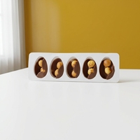 Lot de 5 œufs au chocolat multicolores pour le visage, avec crème chocolatée et morceaux de biscuits, bonbons pour enfants, vente en gros