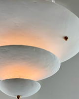 Lustre en plâtre blanc, style campagnard, chambre à coucher, lampe de salon, hôtel, luminaire suspendu