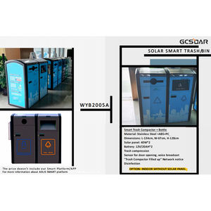 Poubelle intelligente solaire avec détection de mouvement, couvercle à compression des déchets et notifications sans fil - Product Image 4