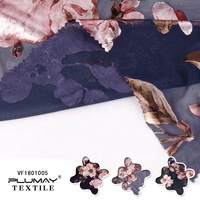Chine shaoxing maille tissu polyester numérique bronze imprimé fleur pour robe vêtement vêtement textile personnalisé élastique mode