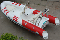16 pieds en fibre de verre aluminium fond en V profond coque de pêche nervure PVC/Hypalon gonflable Sport Yacht ponton bateau en vente