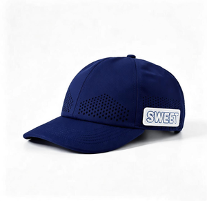 Gorra impermeable de 5 paneles del fabricante INJVA, flotante, con banda de algodón personalizada y etiqueta adhesiva de PVC, gorra de béisbol/golf con cuerda - Product Image 5