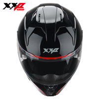 Nouveaux casques de moto intégraux avec grand spoiler, double visière, boucle à dégagement rapide, tailles S-XXL, XXP VINDICATOR SOLID Noir DOT ABS