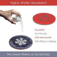 Ensemble de 18 pièces en flocons de neige pour noël, napperon Unique en feutre, dessous de verre, résistant à la chaleur, matériel écologique