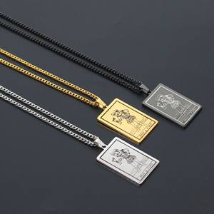 Moda Hip Hop Tarot kartları Esotericism takı Vintage paslanmaz çelik Waite <span class=keywords><strong>Chalice</strong></span> Tarot kart kolye kolye erkekler için - Product Image 2