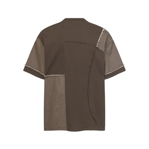 Camiseta Holgada de Manga Corta con Cuello Redondo y Bloques de Color Estilo Patchwork para Hombre, Estilo Hip <span class=keywords><strong>Hop</strong></span> Desestructurado, Casual y Urbano - Product Image 3